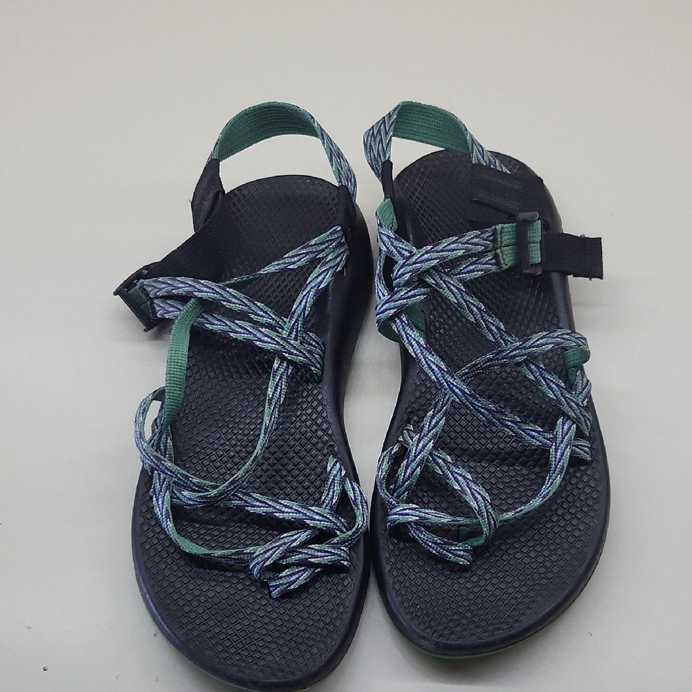 Chaco Women's Sandals in Black and Green #1